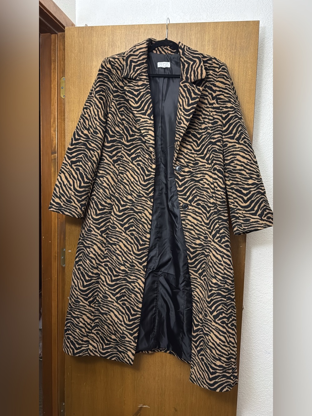 Long tiger print coat